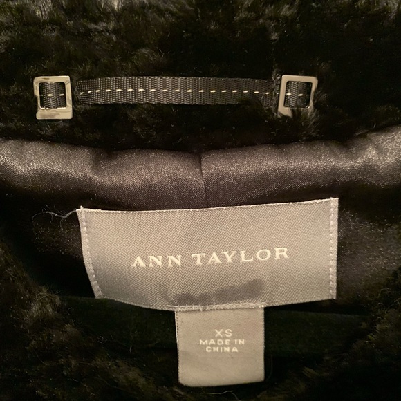 Ann Taylor Black Chenille Mid-Length Jacket - Picture 4 of 5